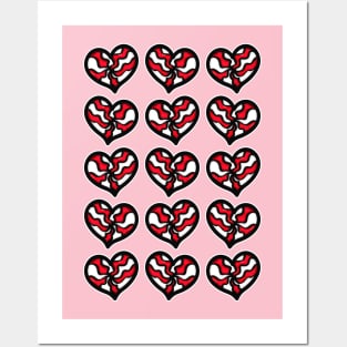 Love Heart Sweet Pattern Posters and Art